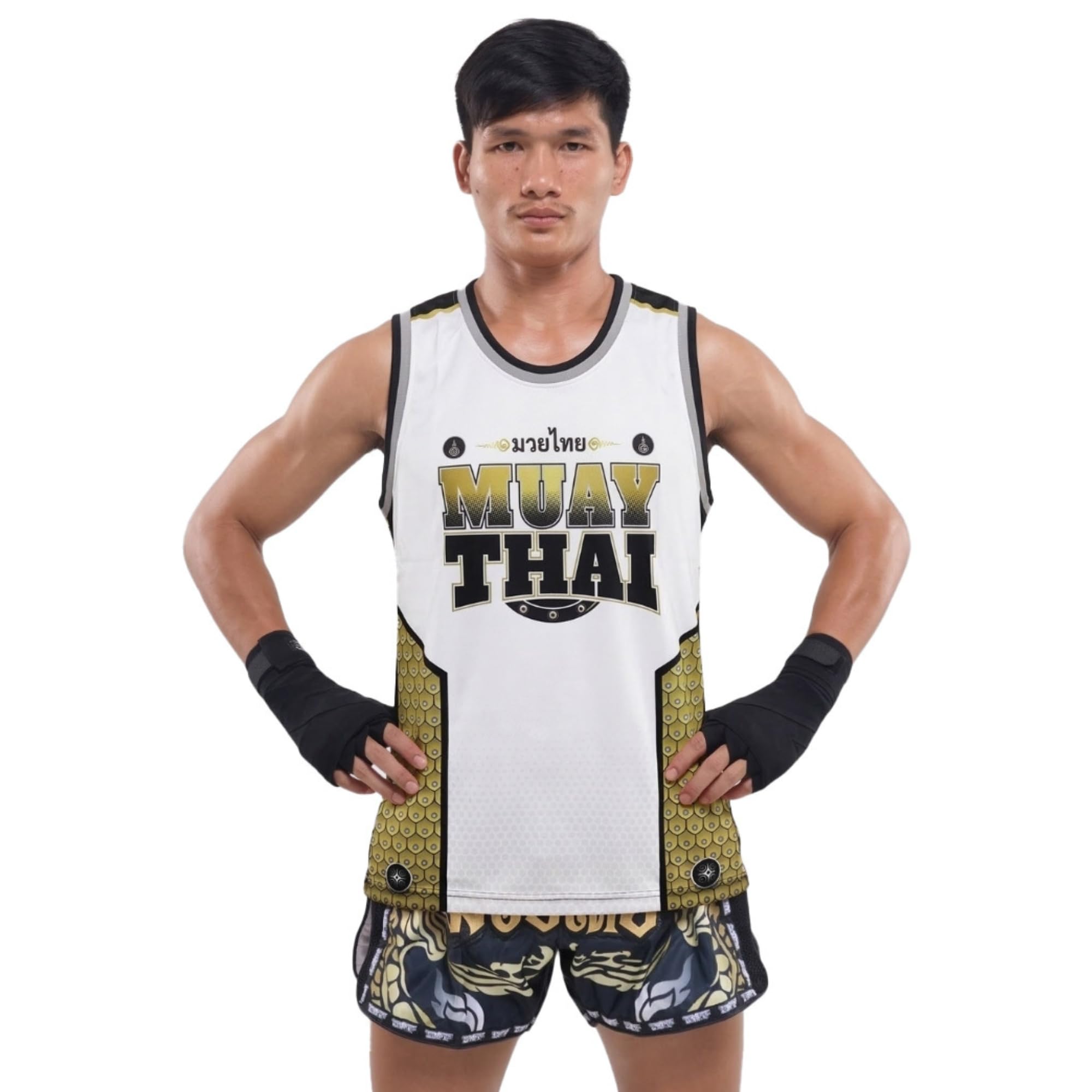 Tuff Sport Canottiera da Muay Thai, da boxe, senza maniche, per palestra, fitness e allenamento