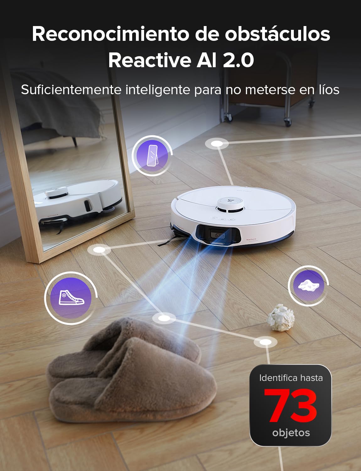 roborock S8 MaxV Ultra Robot Aspirador Base de Carga Todo en uno, FlexiArm Design, Aspiradora y friegasuelo 10.000 Pa, DuoRoller Riser, VibraRise 3.0, HyperForce, Reactive Al 2.0, Blanco