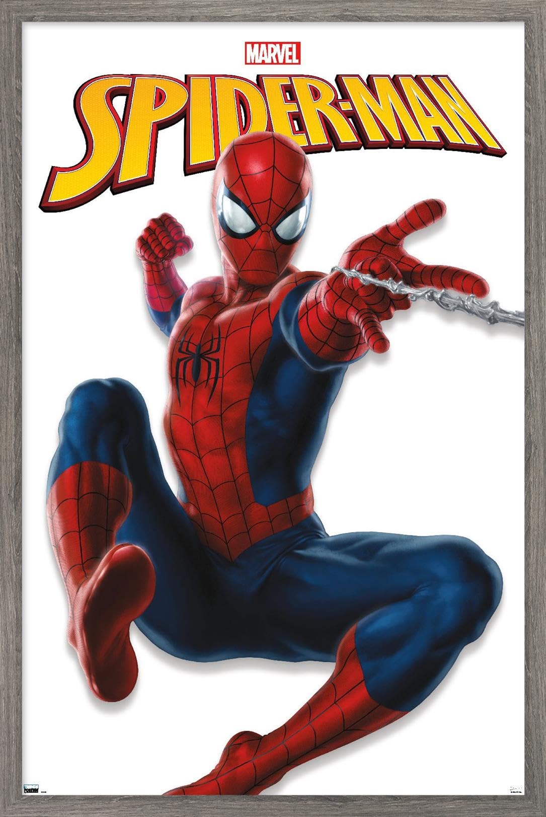 Trends International Marvel Comics - Poster da parete, serie Spider-Man, 56,8 x 86,4 cm, versione incorniciata Barnwood