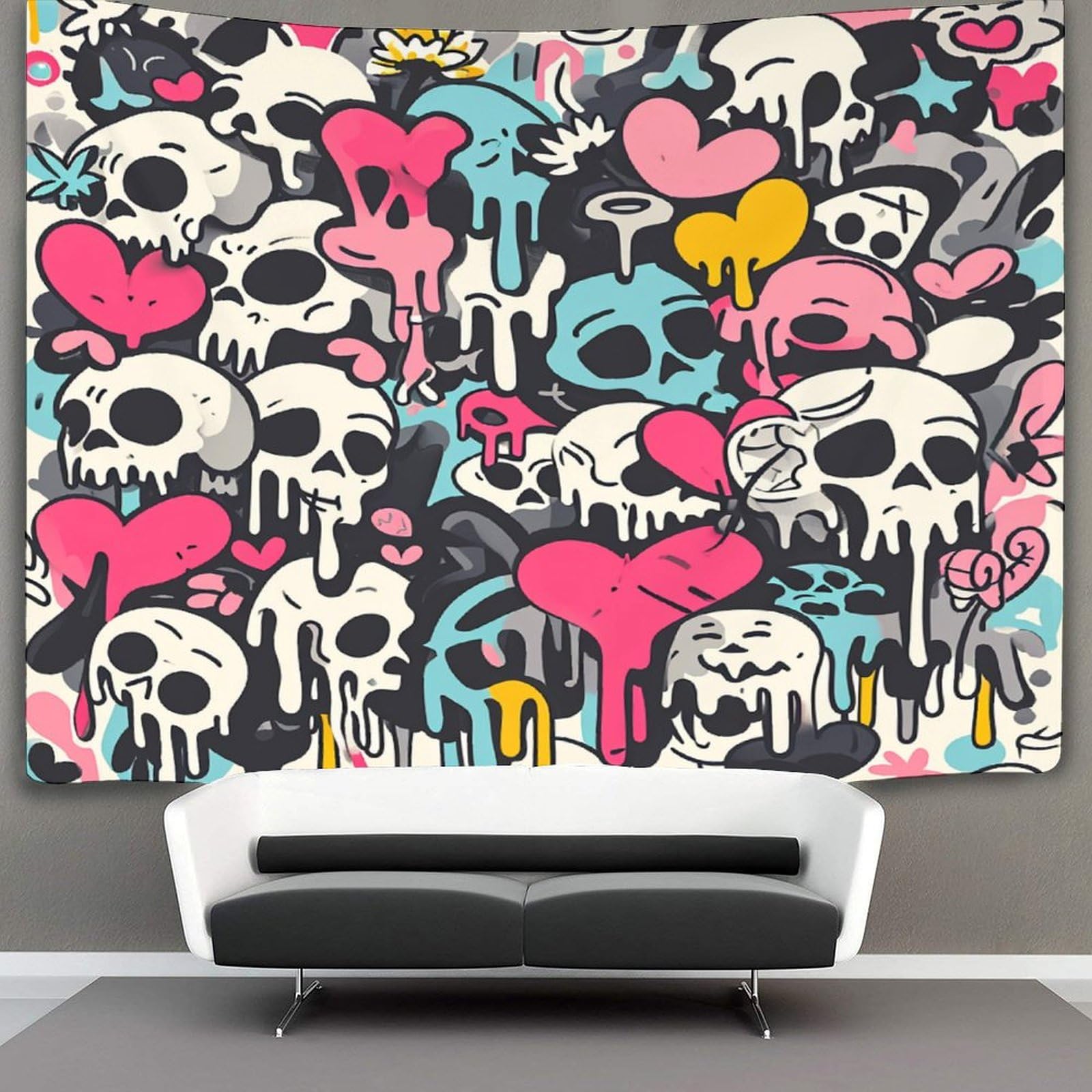 DHBANEIOK 3D Graffiti Print Wall Blanket Home Decoration Bedding Poster Wall Art Tapestry Tapestry Wall Hanging Soft Polyester for Bedroom Living Room, Dorm & Room Decor 70cmx100cm