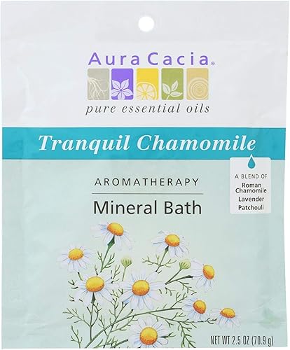 Aura Cacia Mineral Bath-Tranquil Manzanilla, 2.5 oz sal de baño