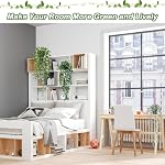 Artificial Hanging Plants 3Pcs Potted Greenery Decor - Grey Eucalyptus Mandala Snow Pea Vine in Pot Plants for Office Farmhouse Home Indoor Outdoor Decor(2 Greens+1 Greying White)