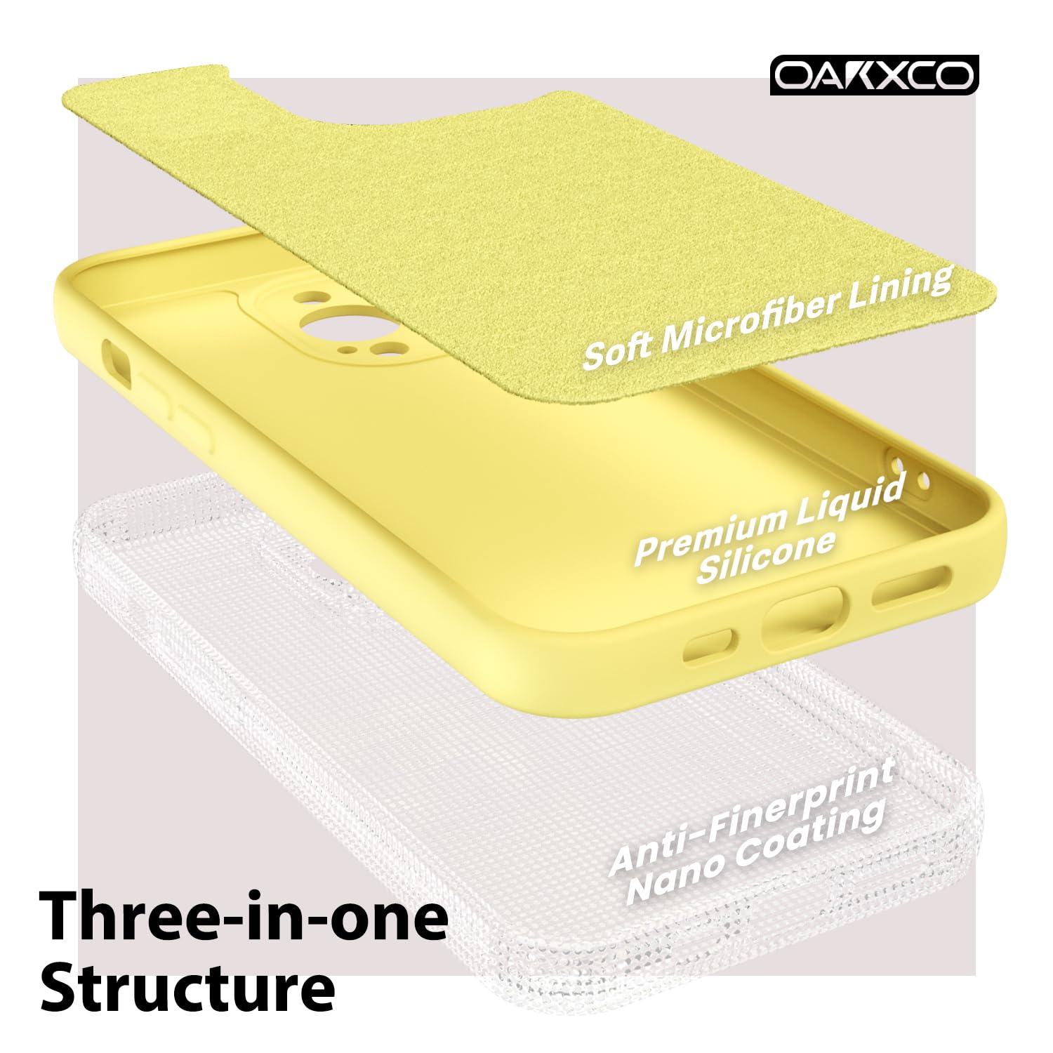 oakxco for iPhone 16 Pro Max Case Liquid Silicone, Soft Rubber Gel Elegant Aesthetic Basic Simple Cover, Cute Thin Slim TPU Matte Solid Color Plain Smooth Case for Women Girl, Light Pink — view 973
