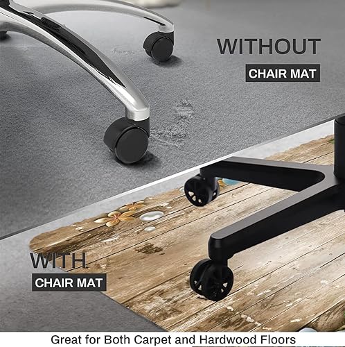 Miniatura 6 de Tapete para silla de escritorio de oficina gris y blanco con labio, líneas verticales, fondo de tablero de madera, tablones vintage en tono blanco y