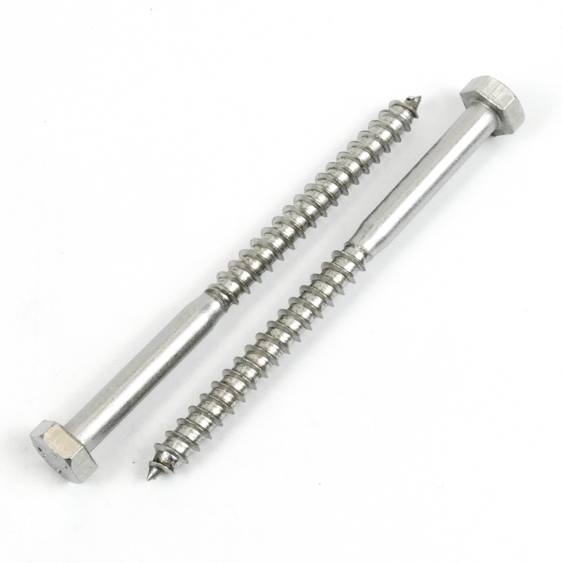 25 viti esagonali per legno in acciaio inox DIN 571 (25 pezzi) per fissaggio sicuro nella costruzione in legno (M6x80 mm)