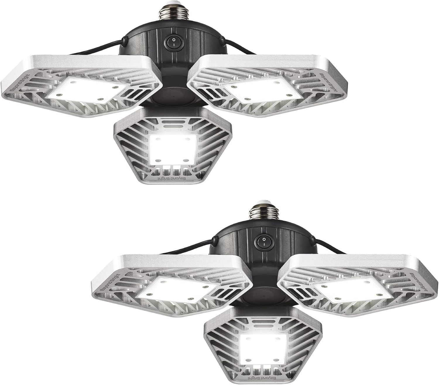 Ontel Beyond Bright LED Garage Light - Ultra-Bright, White Light that is Energy Efficient, Durable, Long-Lasting and Easy to Install (Pack of 2)