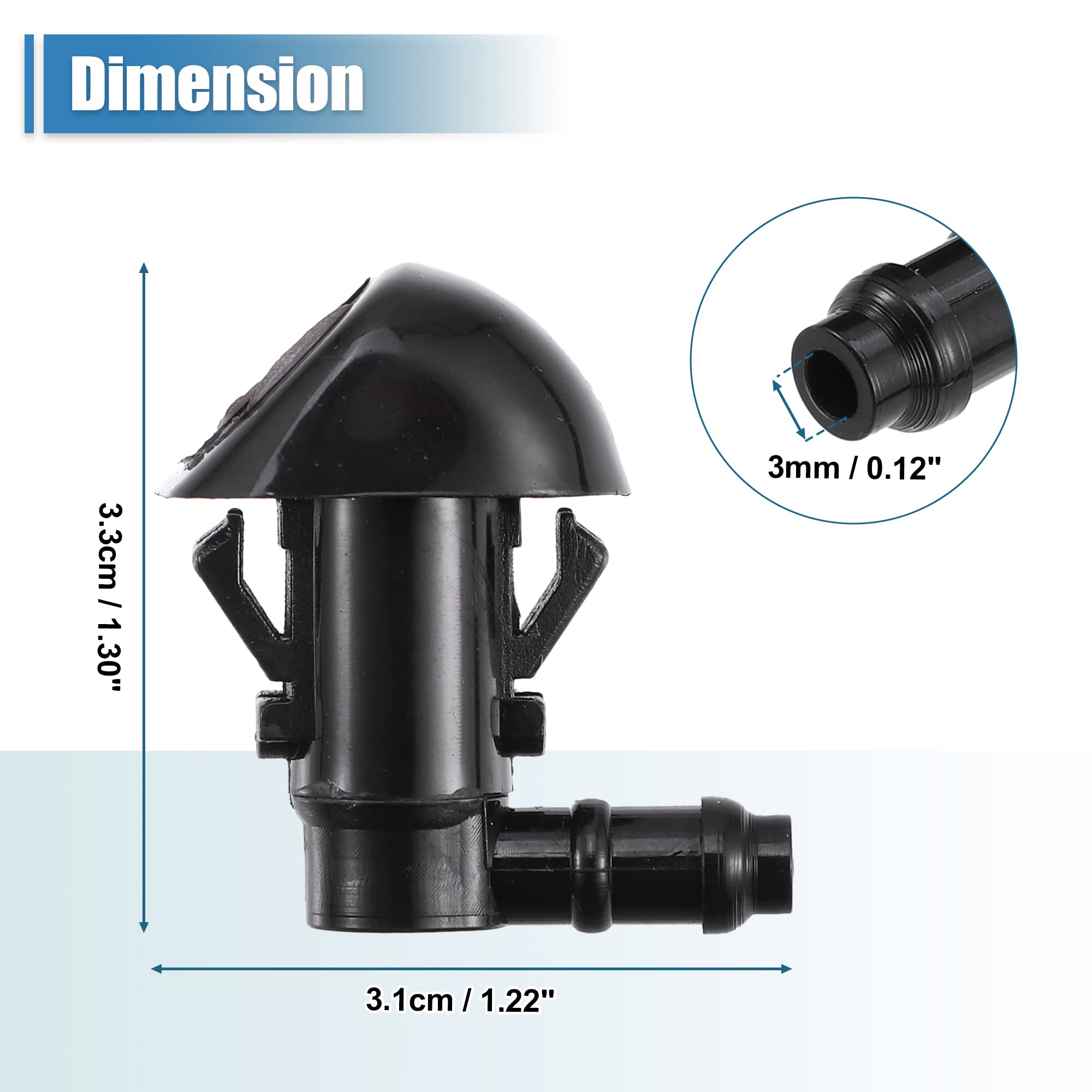 Amazon.com: X AUTOHAUX 2 Pcs Front Windshield Washer Nozzles for