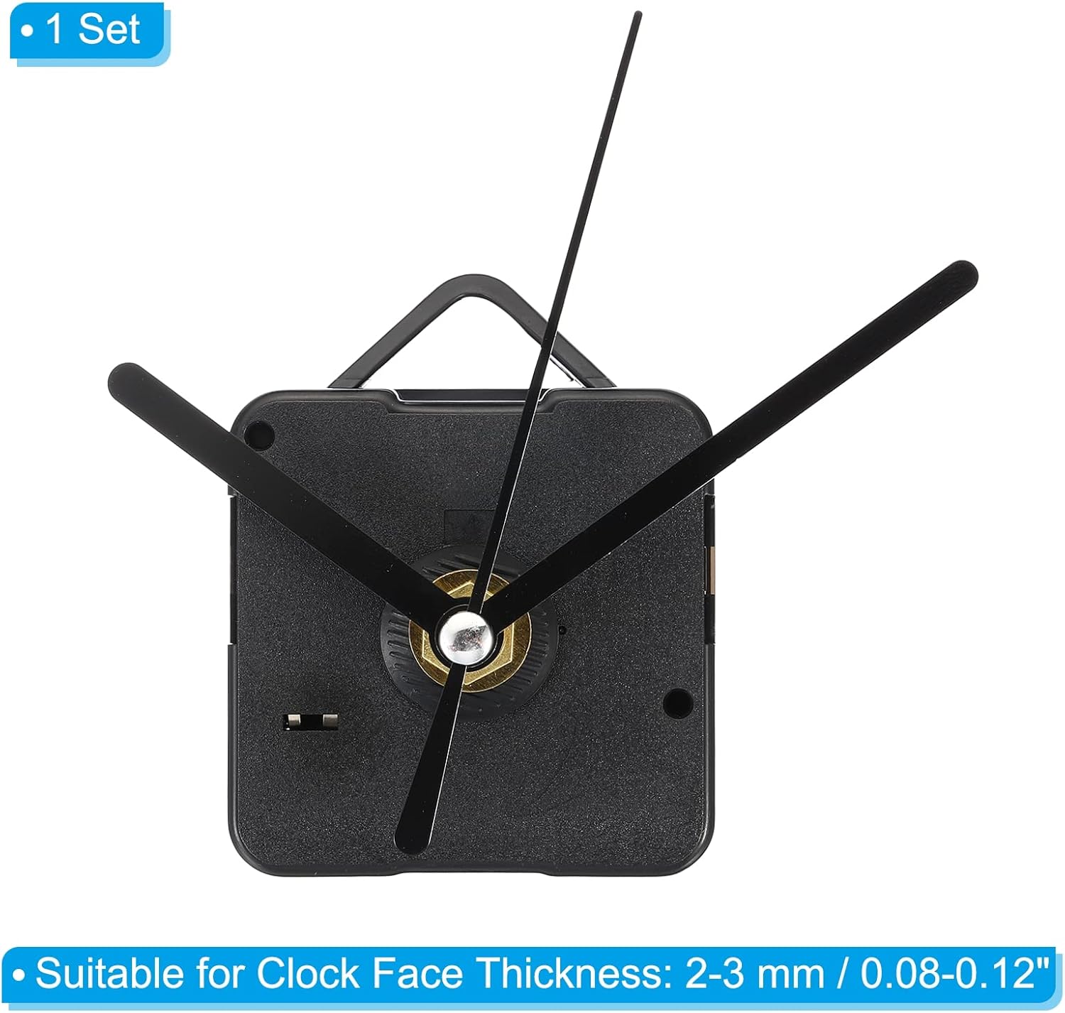 PATIKIL Clock Mechanism Replacement, 1 Set Quartz Clock Mechanism Battery Operated DIY Hanging Wall Clock Hands Motor Movement Kit Repair Parts, Black