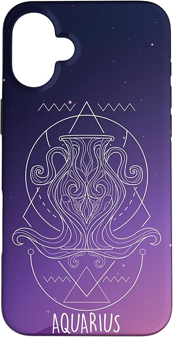 Aquarius Horoscope Zodiac Sign Astrology Birthday Star Gift Case for iPhone 16 Plus