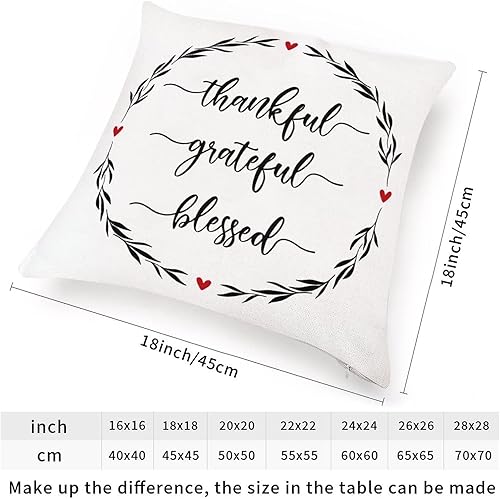 Miniatura 2 de Funda de cojín para el día de San Valentín para mujer, fundas de almohada agradecidas y bendecidas para el día de San Valentín, almohadas de 22 x 22