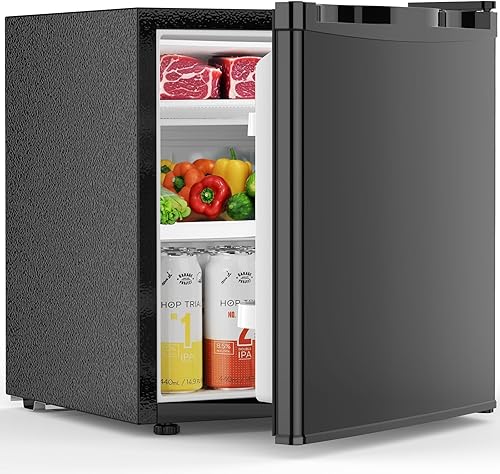 Mini refrigerador de 1.6 pies cúbicos con congelador, refrigerador compacto de una sola puerta reversible, termostato ajustable, ultra silencioso,
