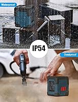 Vista 6 de RockSeed - Nivel láser, láser de línea horizontal de 100 pies, autoequilibrado, línea vertical y horizontal, rotación de 360 grados, bolsa