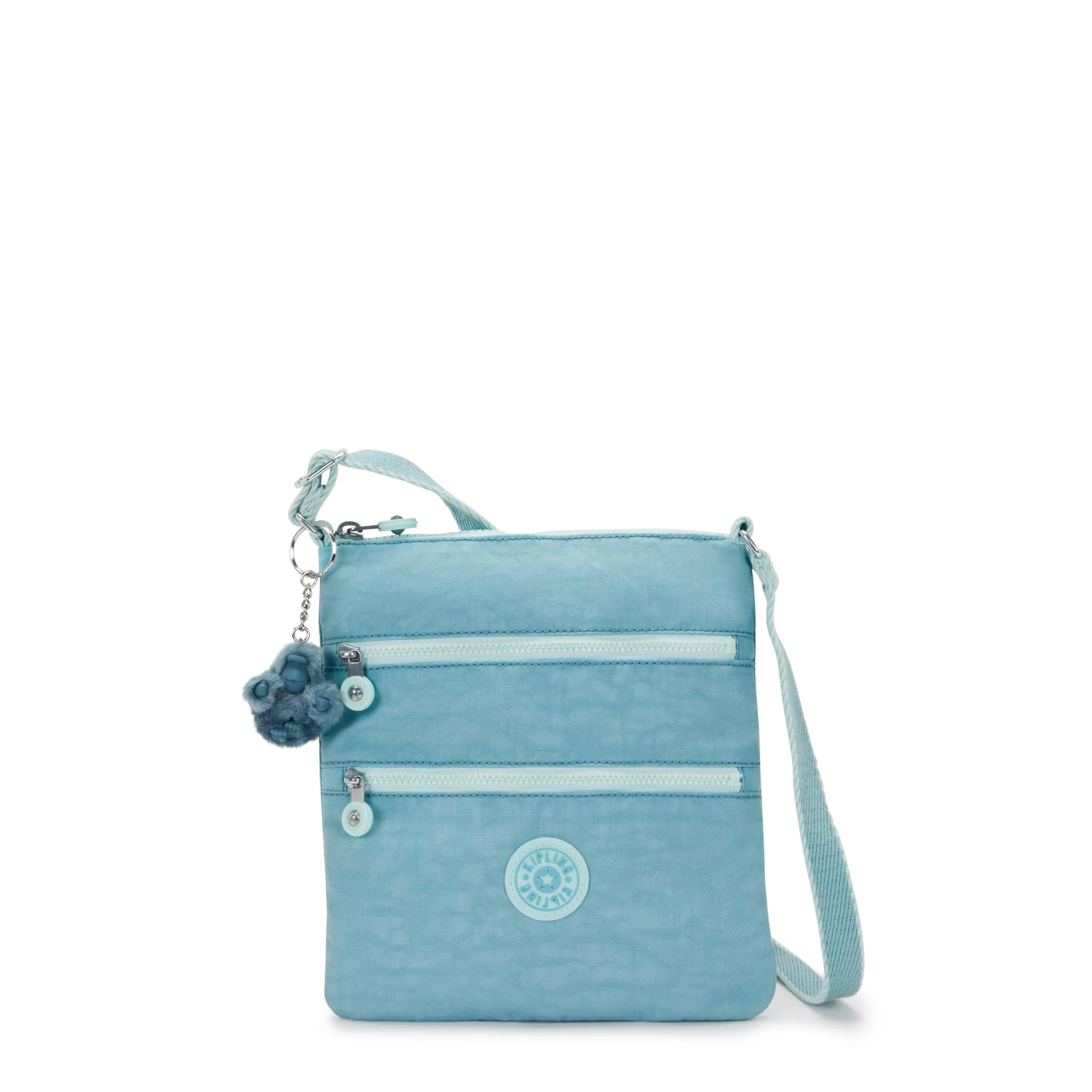 Kipling Damen Keiko Crossbody, Blue Cool, 8.25''L x 9''H x 0.75''D, Kipling Damen Keiko Crossbody Bag