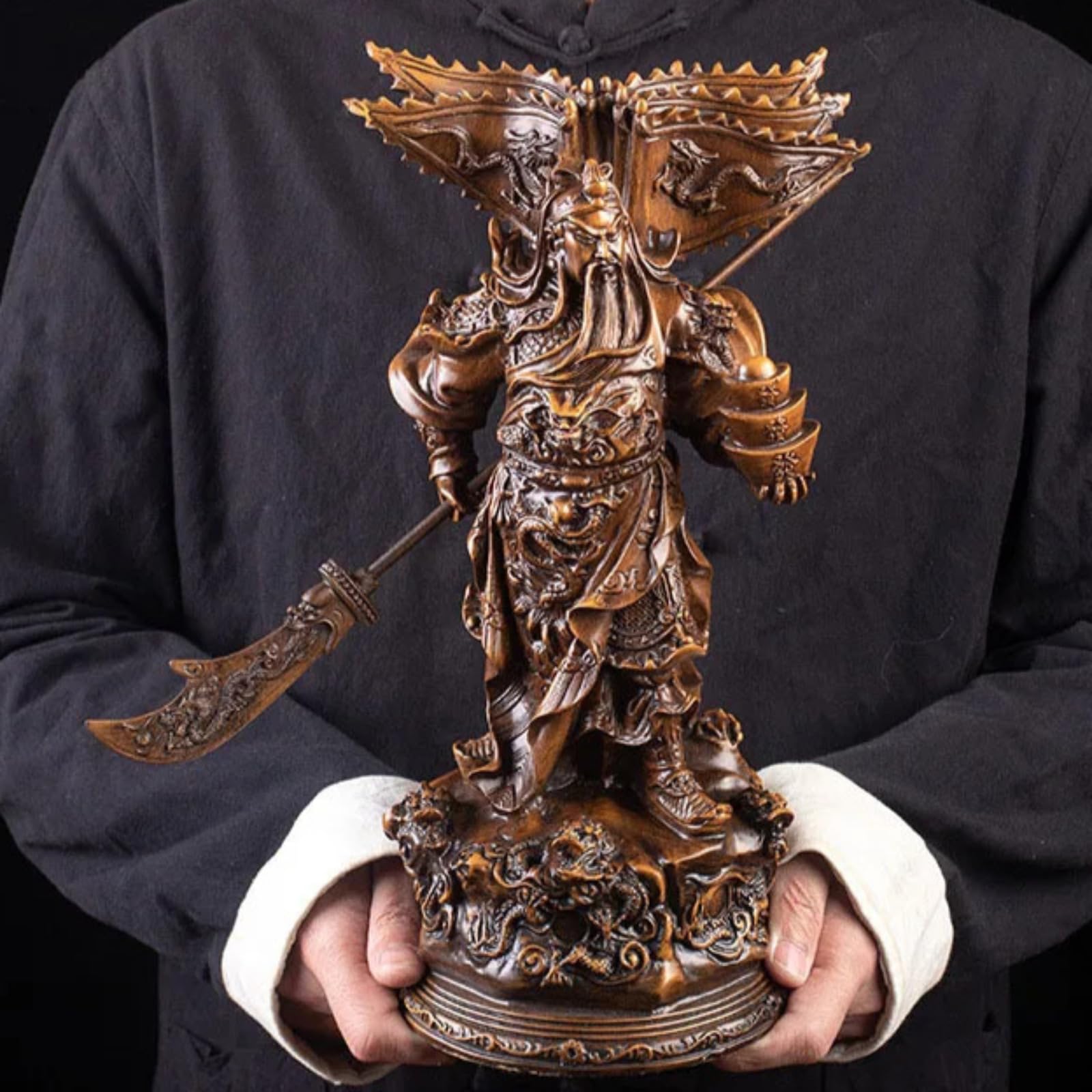 Aottsd Five Dhyani Buddha Statue Resin Home Buddhist Tabletop Worship Decor 21Cm