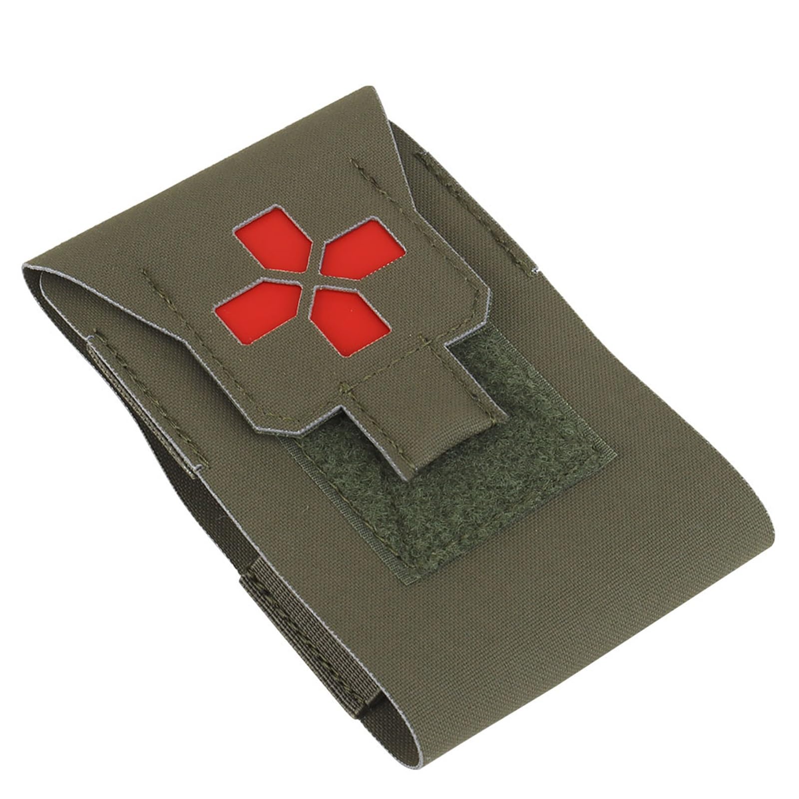 Airsoft Compact Empty EDC First Aid, Mini IFAK Micro Trauma Pouch, Organizer for Outdoor Sport Hunting(Green)