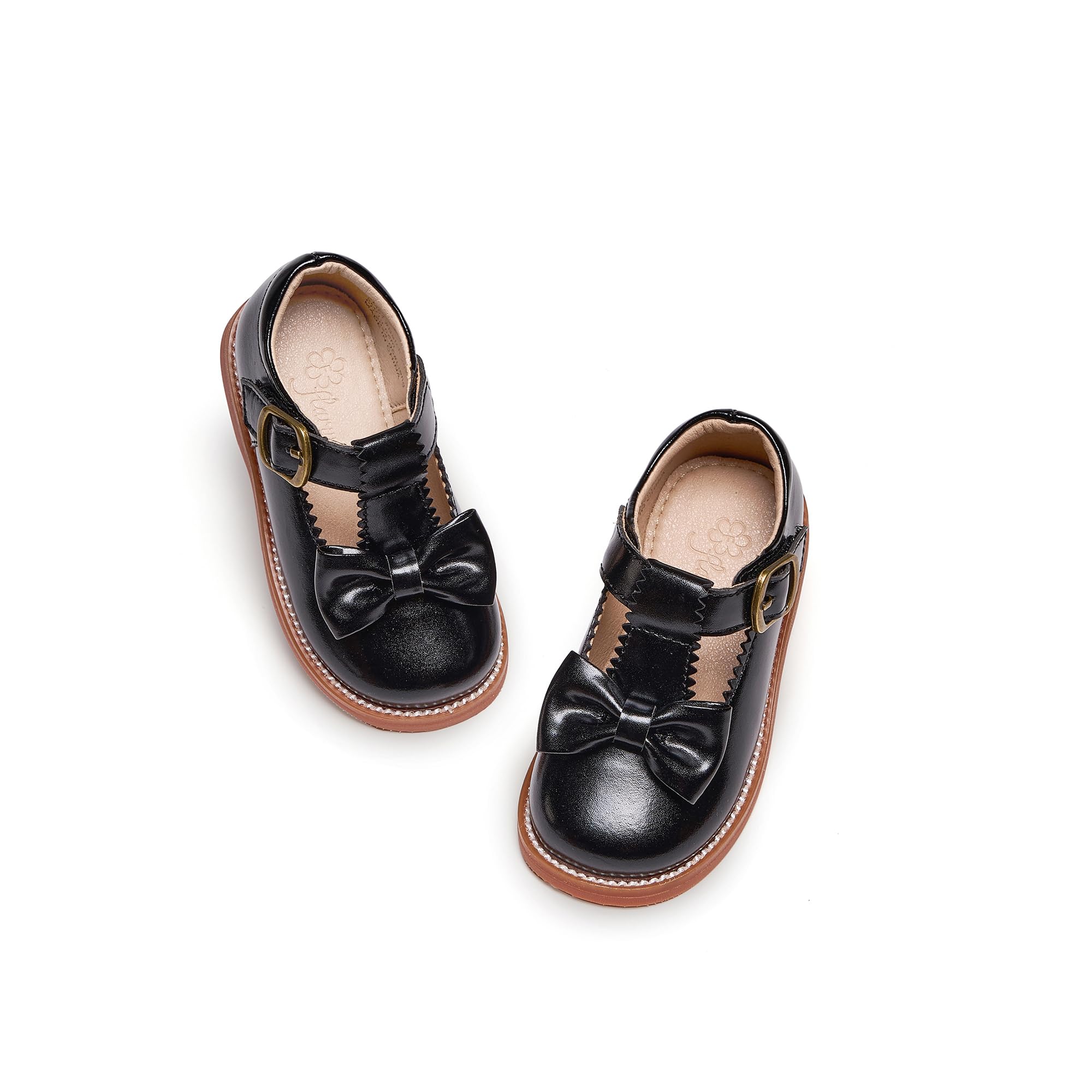Flaryzone Toddler Girls Mary Jane School Uniform Oxfords Dress Shoes Flats