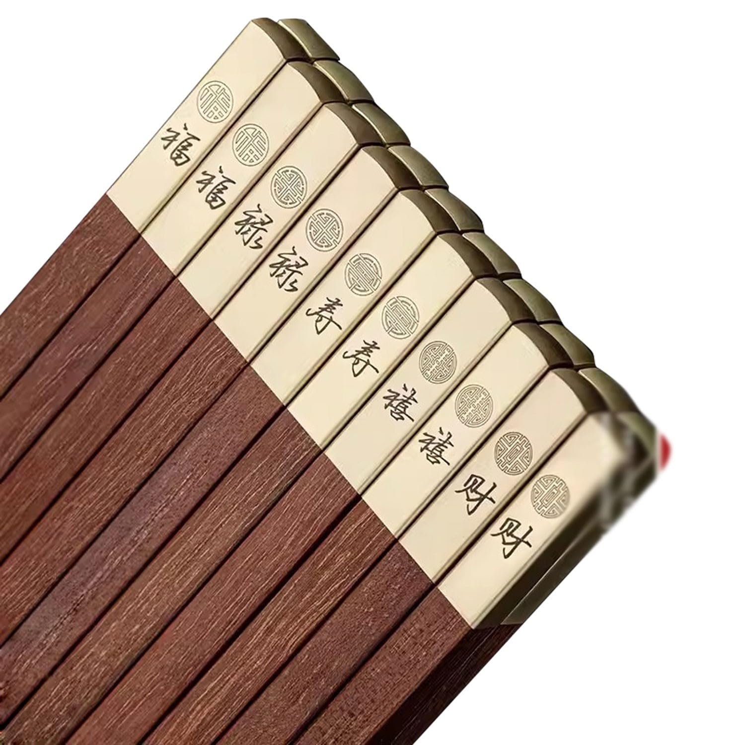 Baguettes en Bois, Lot de 10, Doubles Baguettes, Coffrets Cadeaux réutilisables, pour Cadeaux d'affaires，O 25cm