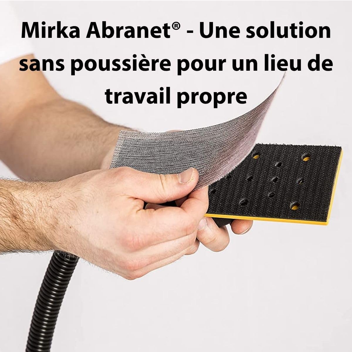 Mirka Abranet Bande abrasive auto-aggrippante 70x198 mm P120 | Bande abrasive auto-agrippante micro-perforée pour ponçage efficace bois mastic peinture plastique grain P120 50 pièces