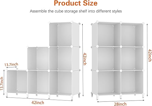 Miniatura 3 de Organizadores de armario apilables y almacenamiento Organizador de almacenamiento de 6 cubos Organizador de armario para baño Almacenamiento de