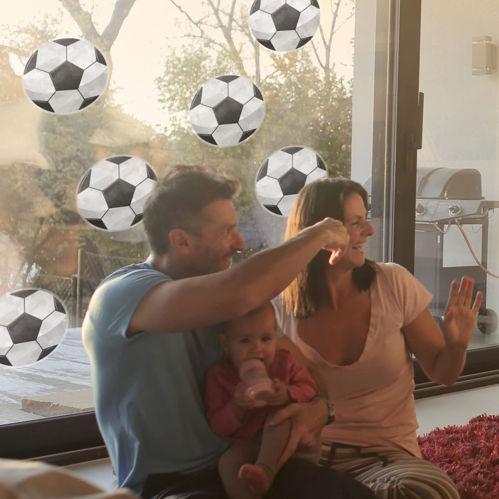 Stickerscape Football Window Stickers (Football Stickaround - Large) | Football Window Decal, Football Window Display | Reusable and Cleanly Removable | Made in The UK
