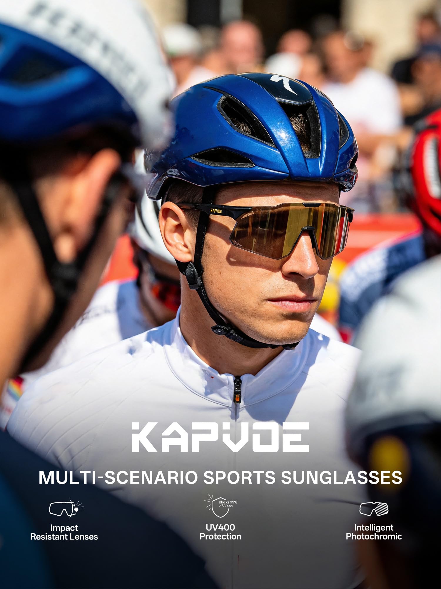 KAPVOE Gafas Ciclismo Fotocromáticas Hombre Mujer MTB Bicicleta K347