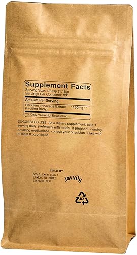 Miniatura 2 de Jovvily Extracto de hongo melena de león, 1 libra, extracto de hericium erinaceus, suplemento herbario, siempre puro
