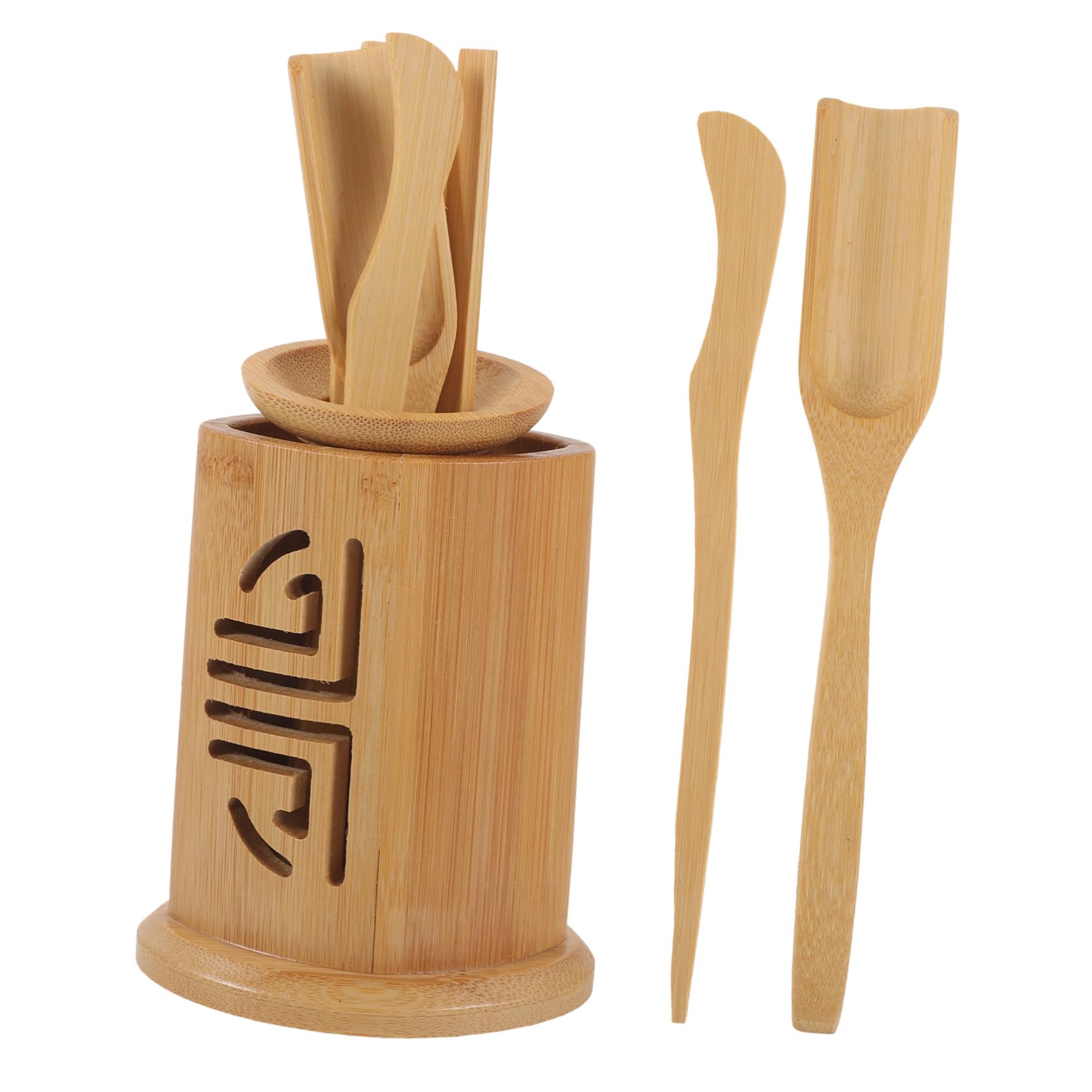 CHILDWEET 6pcs Gongfu Tea Accessories Set Includes Tea Scoop Needle Clip and More for Chinese Ceremony Office House
