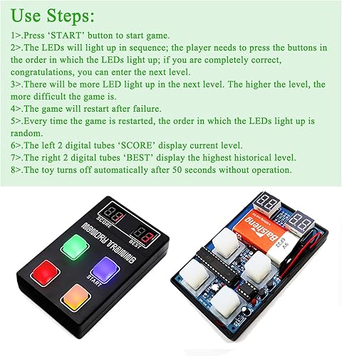 Miniatura 2 de Kit de práctica de soldadura, kit de entrenamiento de memoria, kits de bricolaje electrónicos, proyectos de soldadura, kits de soldadura electrónica