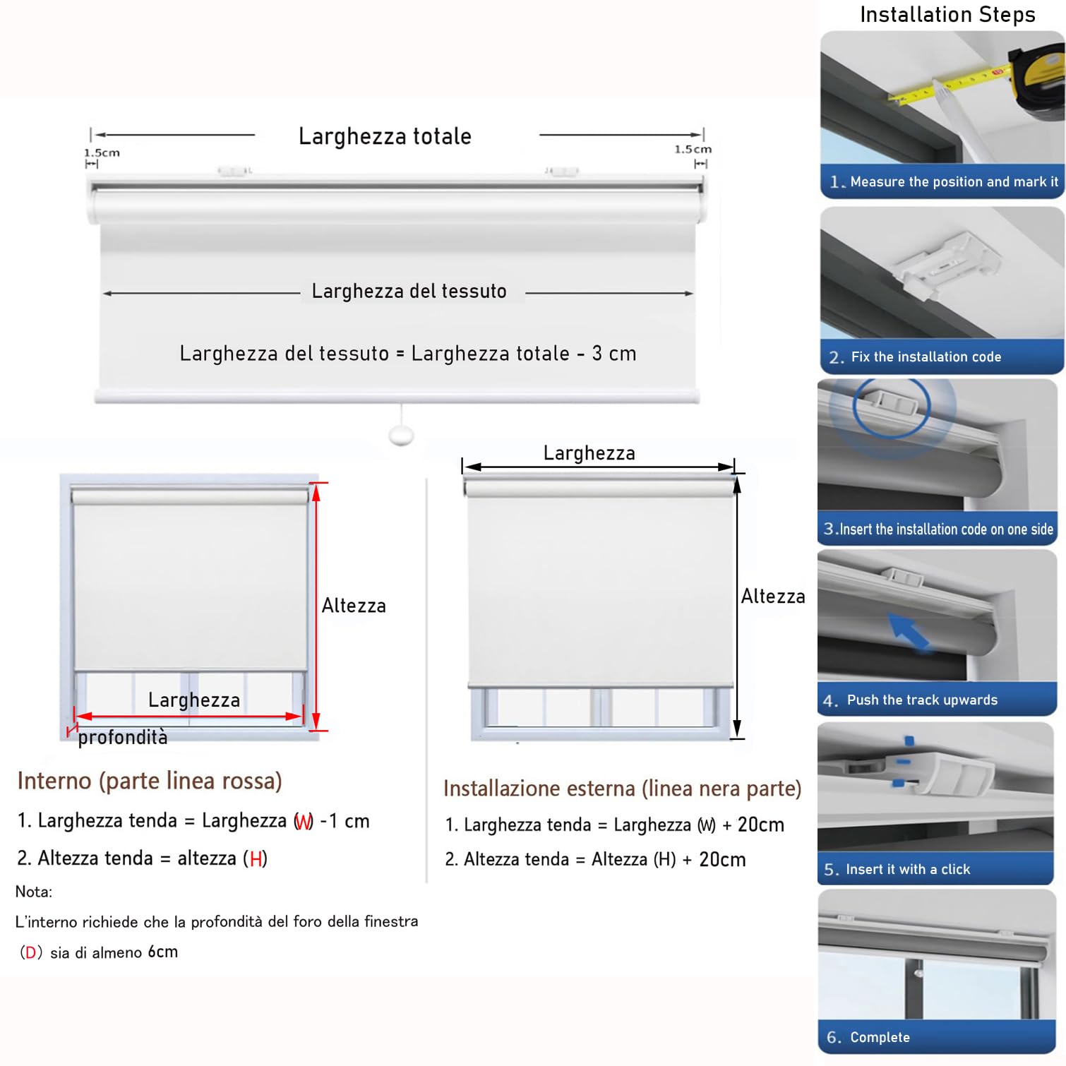 Tende Avvolgibile con Sistema a Molla,Tenda a Rullo Oscurante per Interni,Tessuto di Poliestere Beige,Privacy,Isolamento,per Finestre,Personalizzat,Larghezza x Altezza (110cm x 120cm)