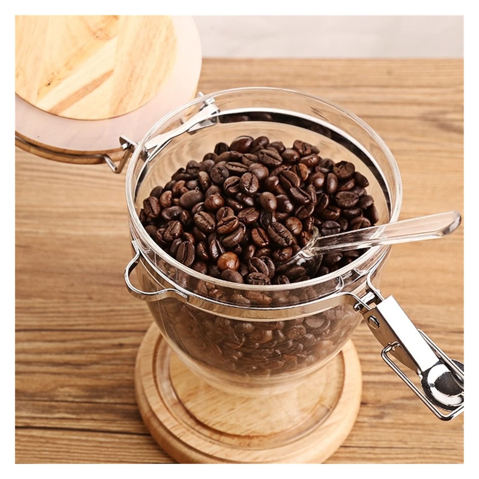 QINGGANGLING999 Kaffeedosen Kaffee versiegelte Glas Kaffeedosen Home Aufbewahrung Organizer Container Candy Panzer Lebensmittel Jar Lagerung Caddies Tee Can Kaffeedose Luftdicht (Size : 1150ML)