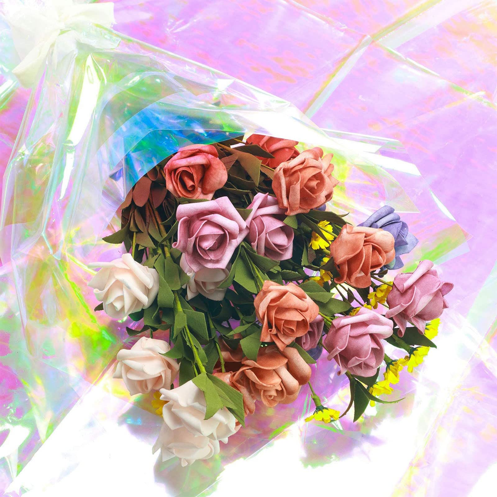 12 pezzi di borse regalo olografiche iridescenti | Taglia media | In