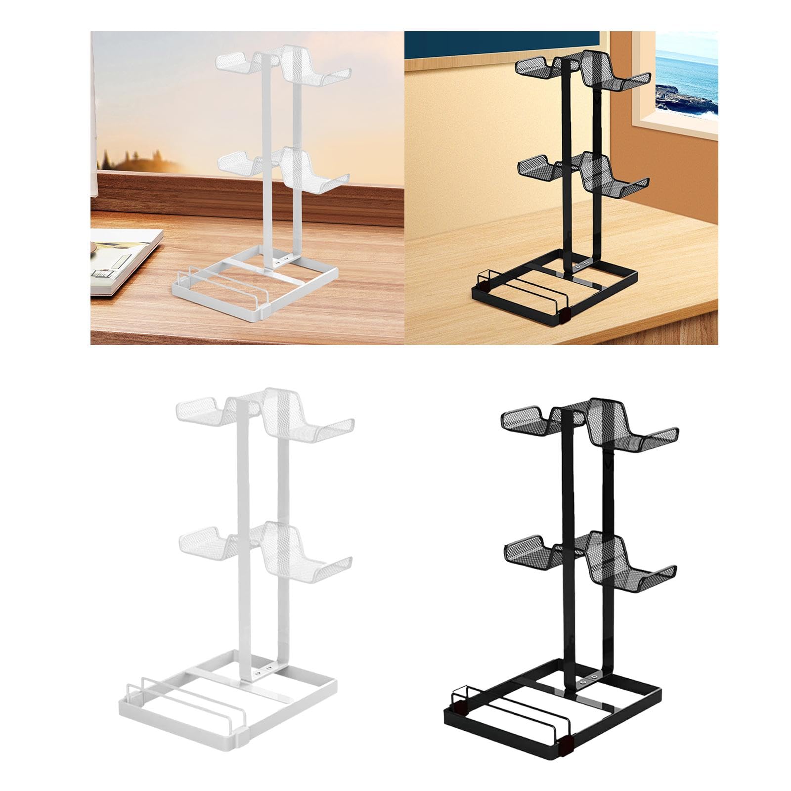 TRENDIVIBE Gaming Headset Stand Attachment Heavy Duty Stainless Steel Controller Holder White-image-27