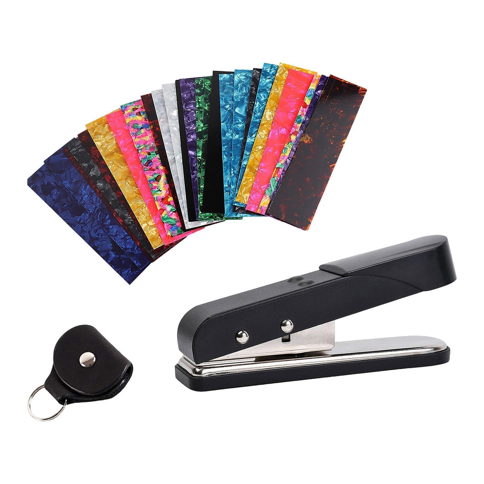 Amagogo Kit de punzón para púas de guitarra, cortador de púas, ligero, para bricolaje, resistente, fácil de usar, de hierro, repuesto profesional, piezas de, B