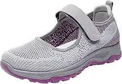 Tênis de Malha Femininos para Idosos, Calçados Esportivos Casuais para O Dia a Dia, Tênis Rasos, Tênis Respiráveis para Caminhada