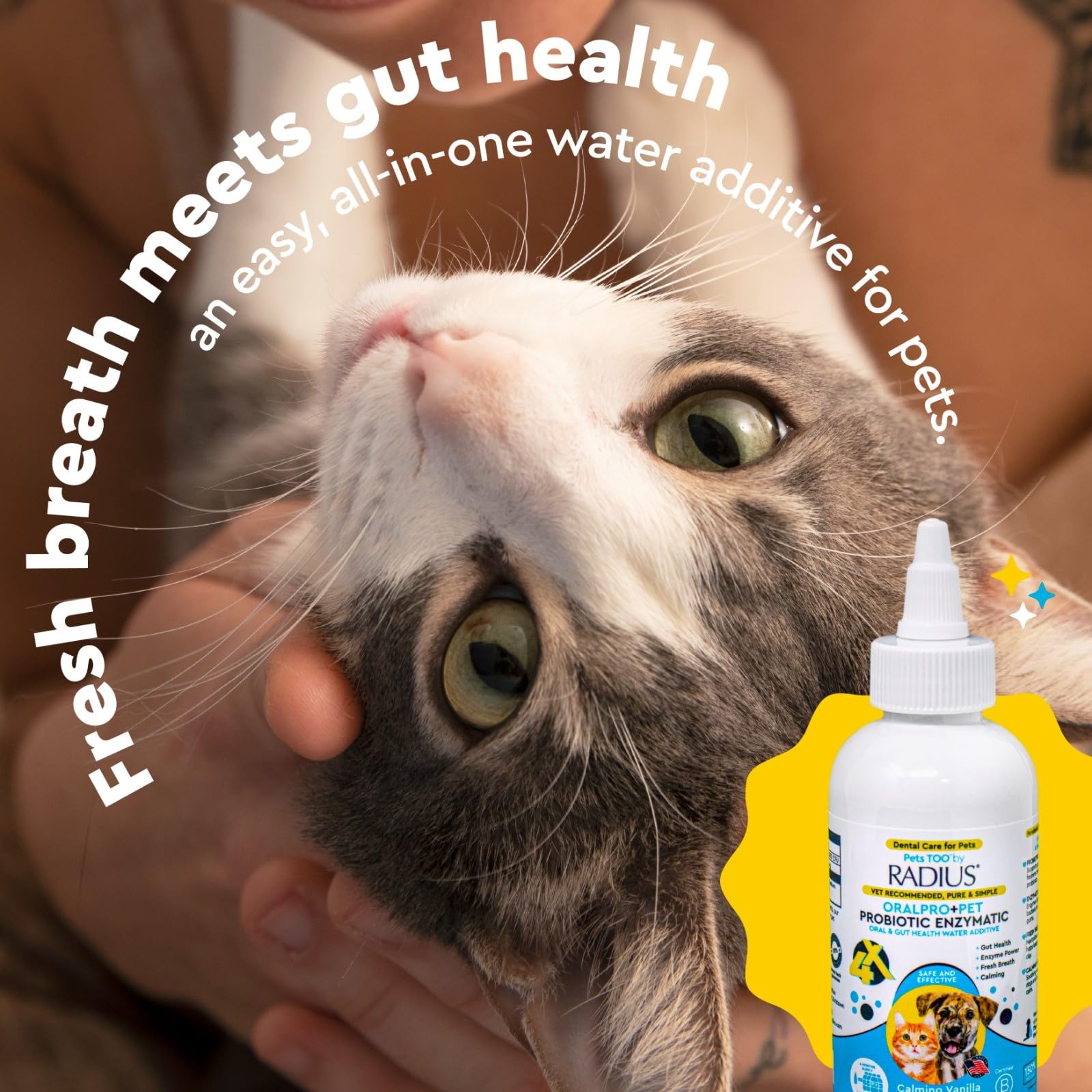 RADIUS OralPro+ Pet Probiotic Dental Water Additive (Enzymatic), Concentrate, 4 OZ, 2 Pack Pet Water - image 8
