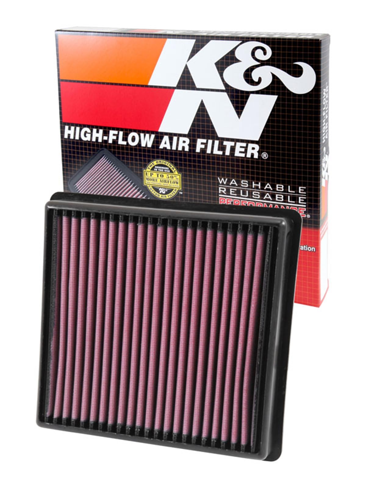 K&N 33-3029 Motorluftfilter: Hochleistung, Prämie, Abwaschbar, Ersatzfilter,Erhöhte Leistung, 2006-2018 (Grand Cherokee, Grand Cherokee IV, 300C)