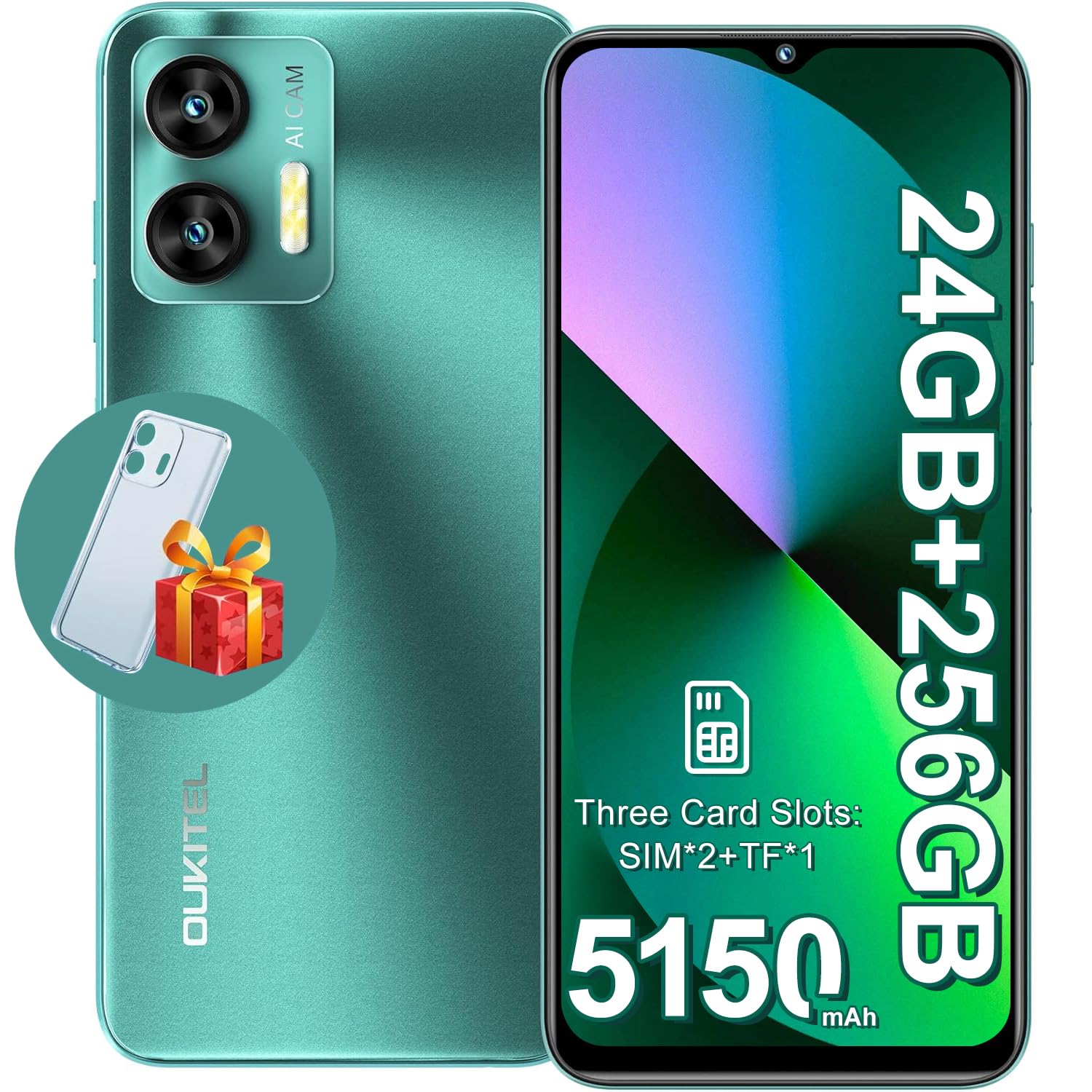 OUKITEL C36(2025) Mobile Phones, 24(8+16) GB+256GB/1TB Smartphone