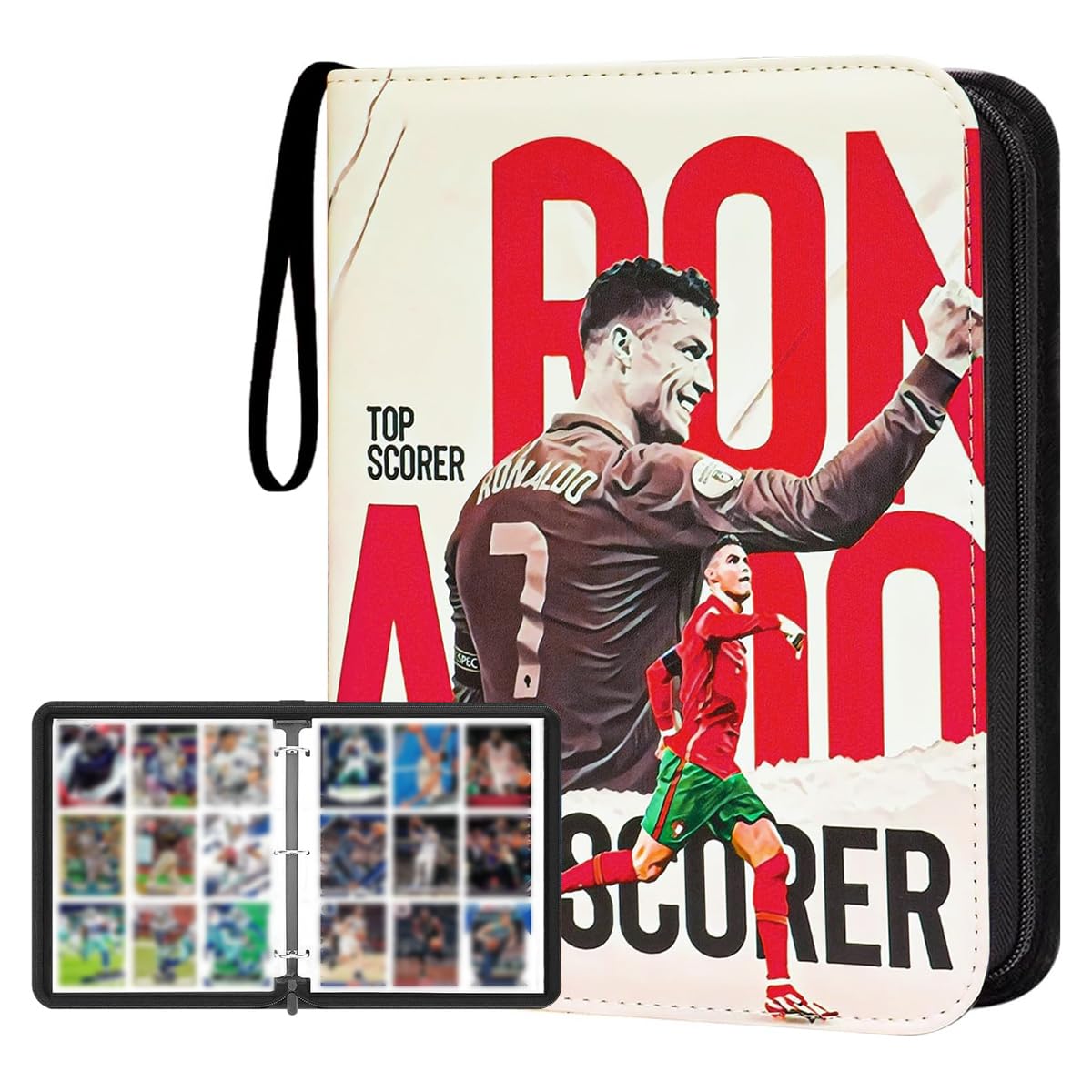 PATPAT 720 Pocket Football Cards Binder, 3 Years, PU Cover, Zipper