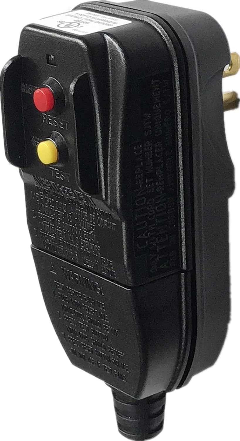 ShockGuard GFCI Replacement Plug Assembly 3-Prongs for Pressure Washer, Inflatable Pool Pump, Above Ground Plug-n-Play hot tub : Patio, Lawn & Garden