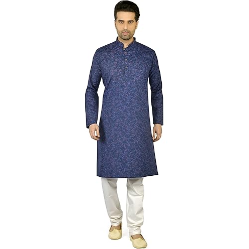 Mens Cotton Kurta Pyjama Set