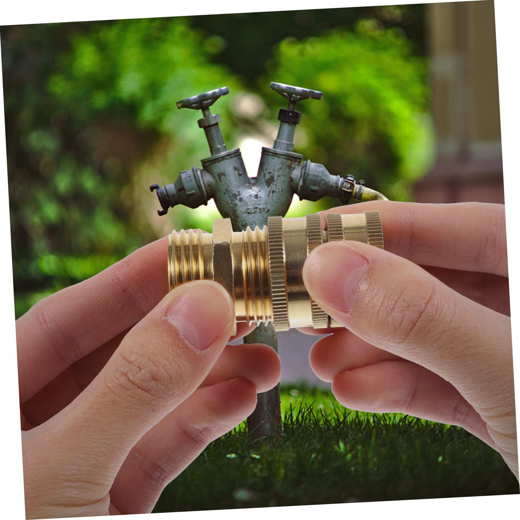 TOYANDONA 2 Series Conector De Grifo Conectores Reparar Masculino Adaptador De Acoplador De Manguera De Jardín Convertidor De Adaptador De Manguera Latón Dorado 2 Pares*2