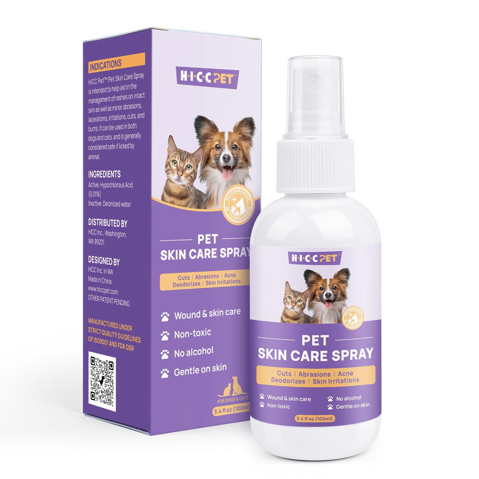 Buy HICC PET Hot Spot Itch Spray for Dogs, Cats Pet Spray for Itchy