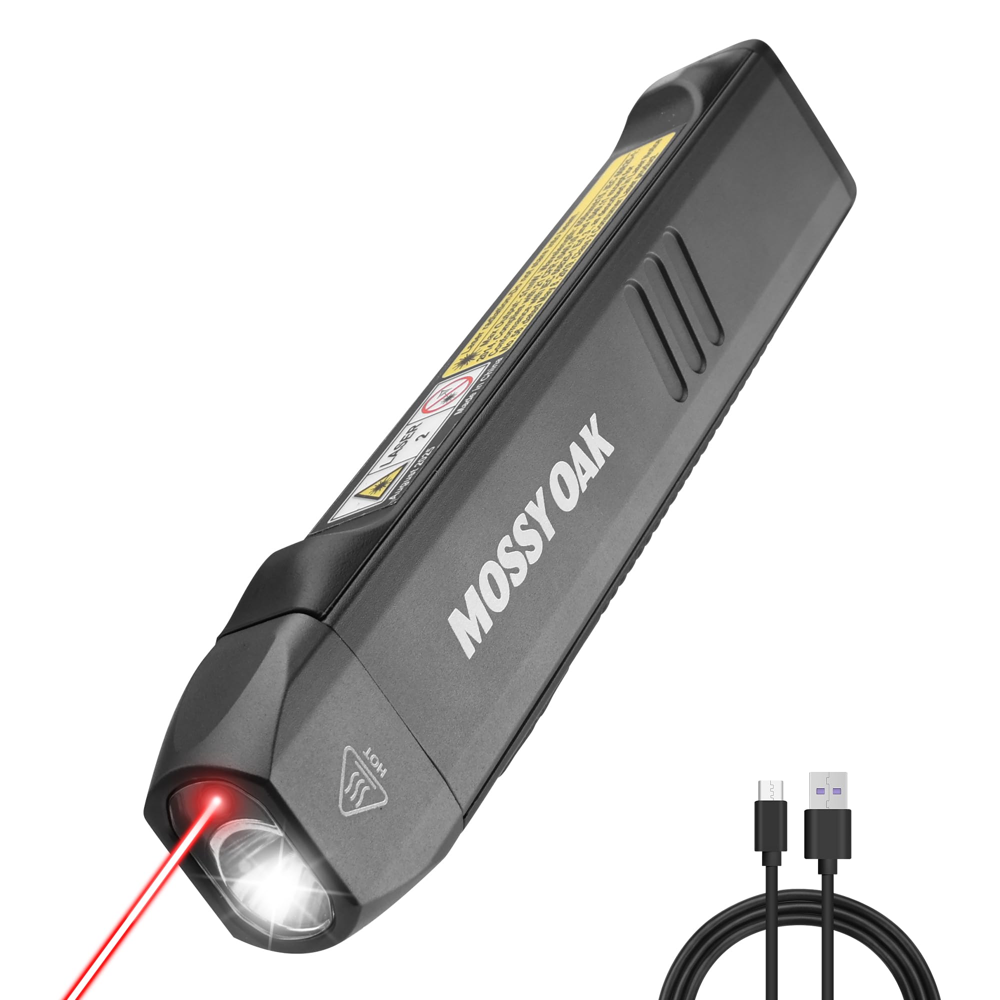 mossy oak rechargeable flat flashlight, 1200lm pocket work light with red light beam, magnetic base & clip, slim 5-mode led flashlight for edc, outdoor & home use - idea christmas gift for men