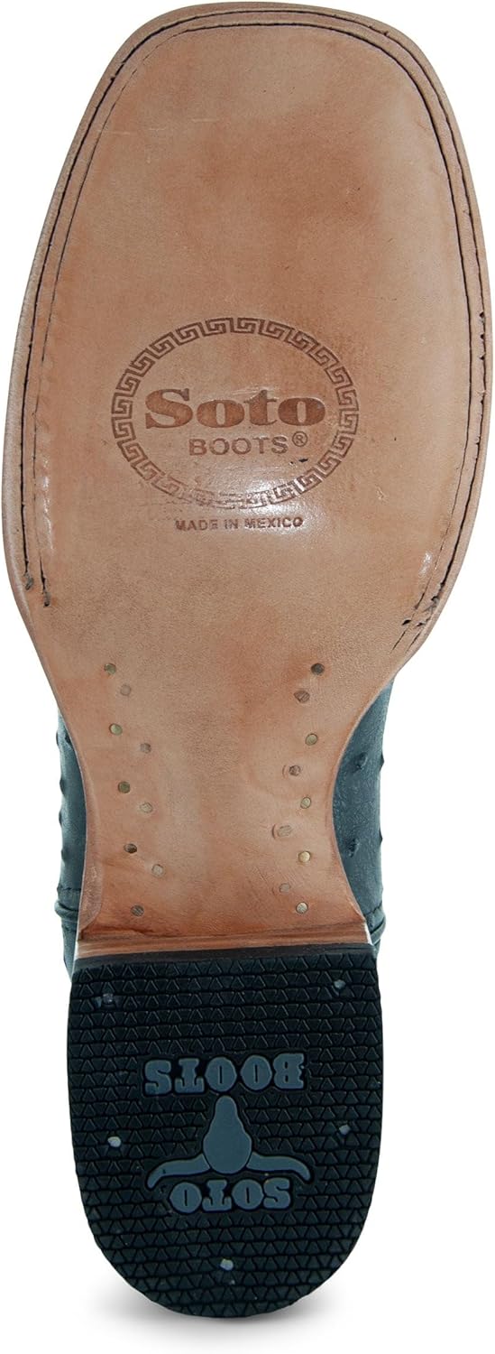 Soto Boots Men's Out of the Wild Ostrich Print Cowboy Boots, Exotic Print Men's Cowboy Boots, Western Boots For Men H50031 - Image 6