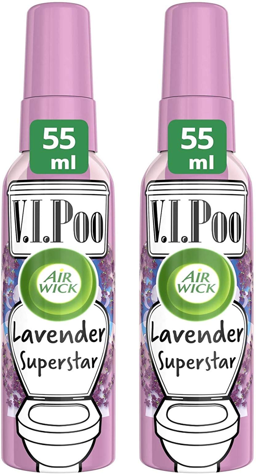 Buy Air Wick VIPoo Lavender Superstar Toilet Spray (Pack of 2, 55ml