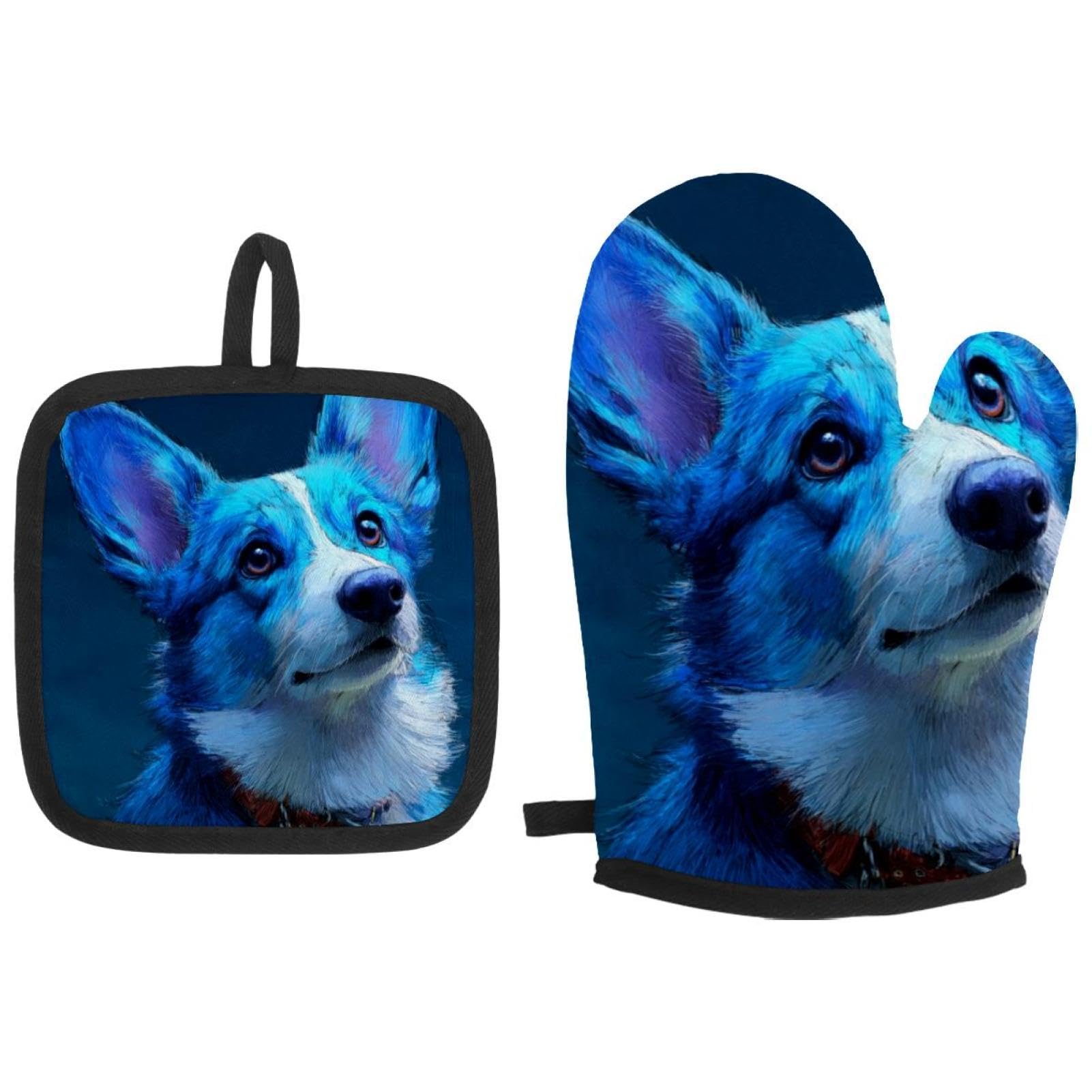 Gants de four Blue Corgi avec manique pour réussir toutes vos pâtisseries en famille