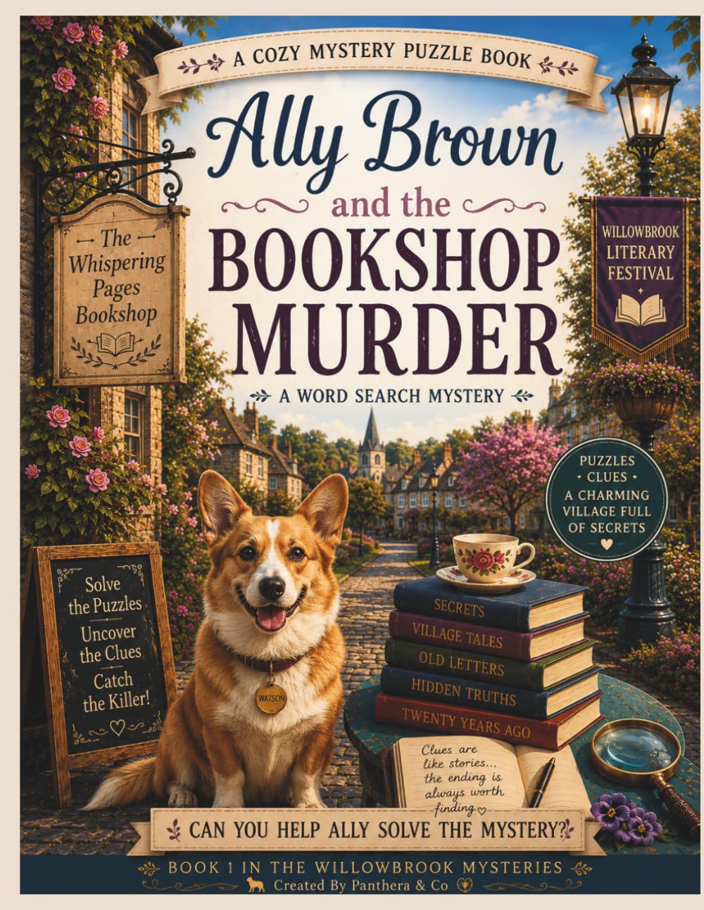 Ally Brown and the Bookshop Murder: An Interactive Cozy Mystery Puzzle Book with Word Searches (The Willowbrook Mysteries)