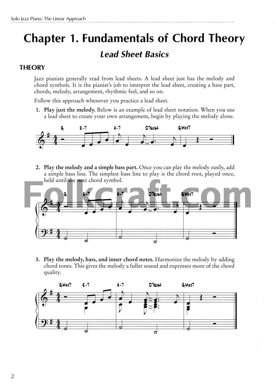 Solo Jazz Piano: The Linear Approach