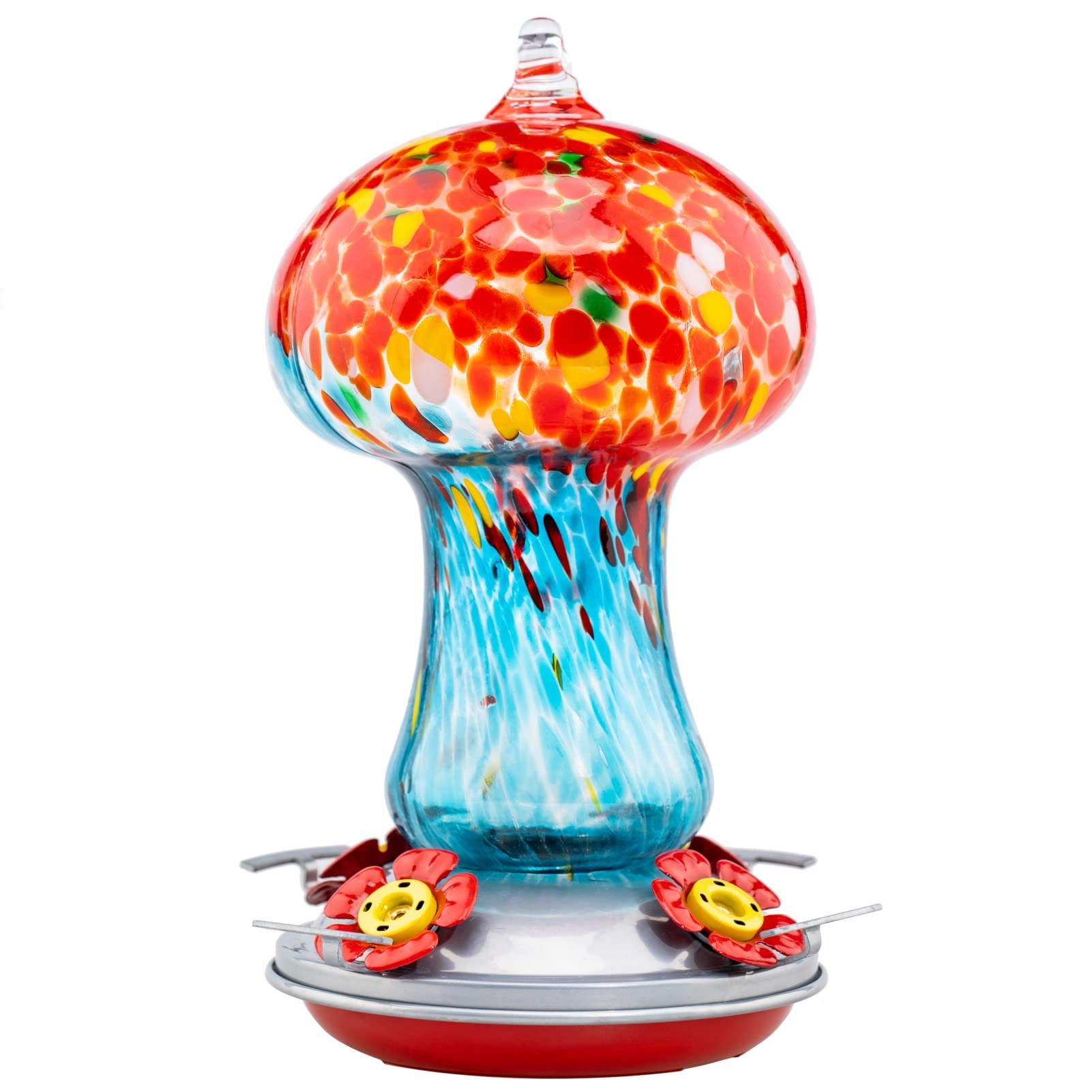 Muse Garden Ocean Sunrise Glass Hummingbird Feeder