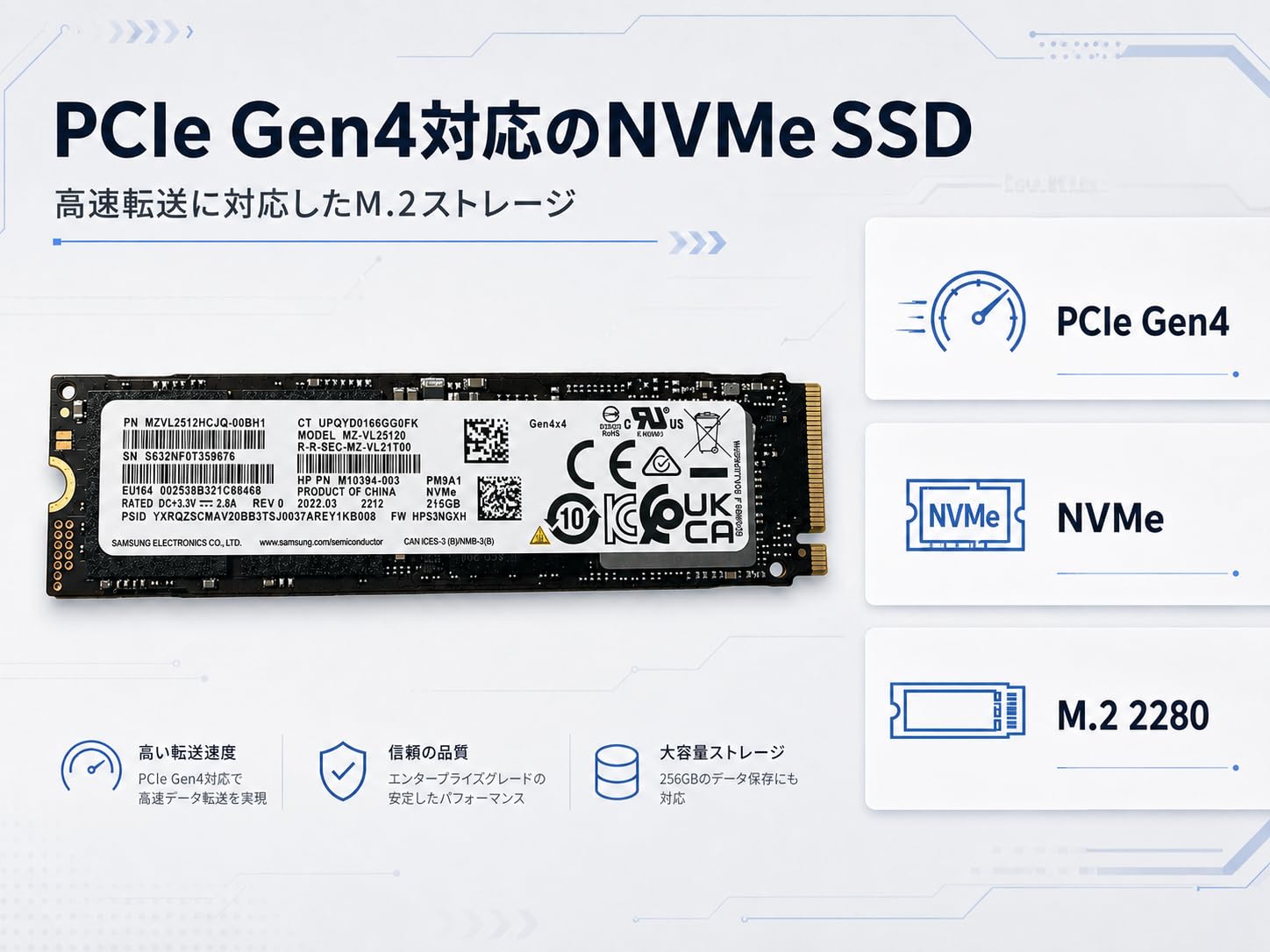 SAMSUNG MZ-VL22560 NVMe 3枚セット Amazon | 【整備済み品】Samsung サムスン SSD MZ-VL22560（PM9A1